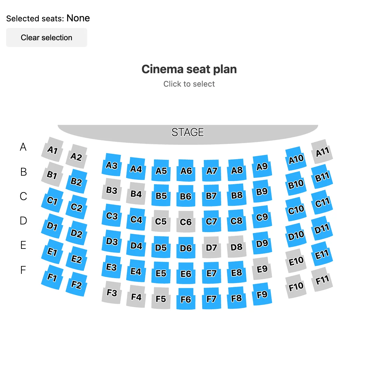 Cinema Seat Plan